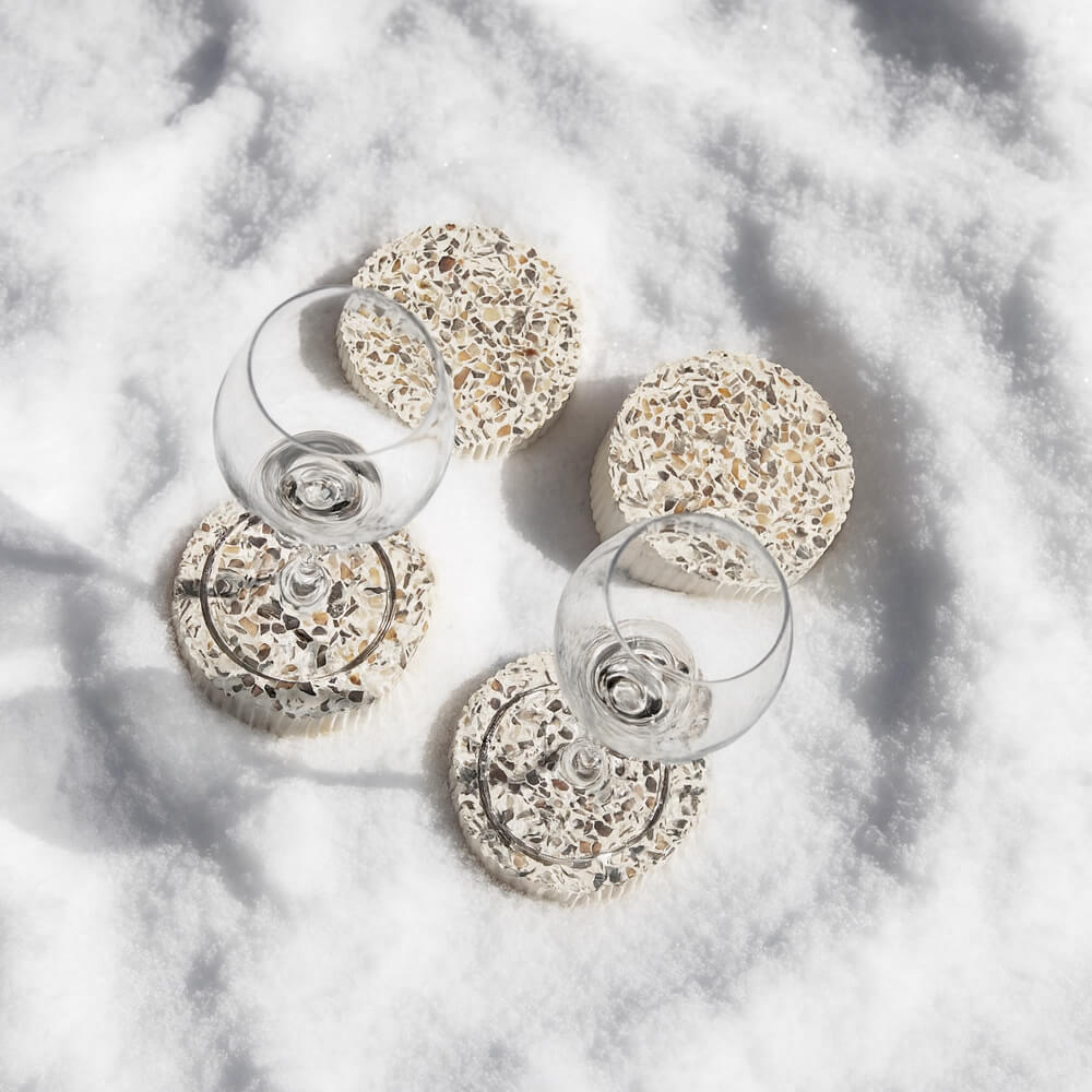 Dessous de verres Colosse blanc (lot de 4)