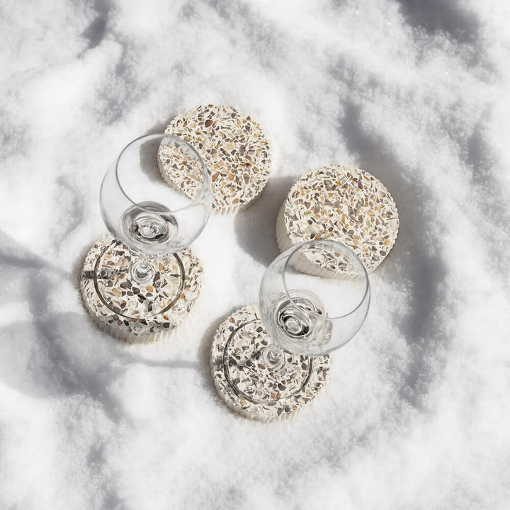 Dessous de verres Colosse blanc (lot de 4)