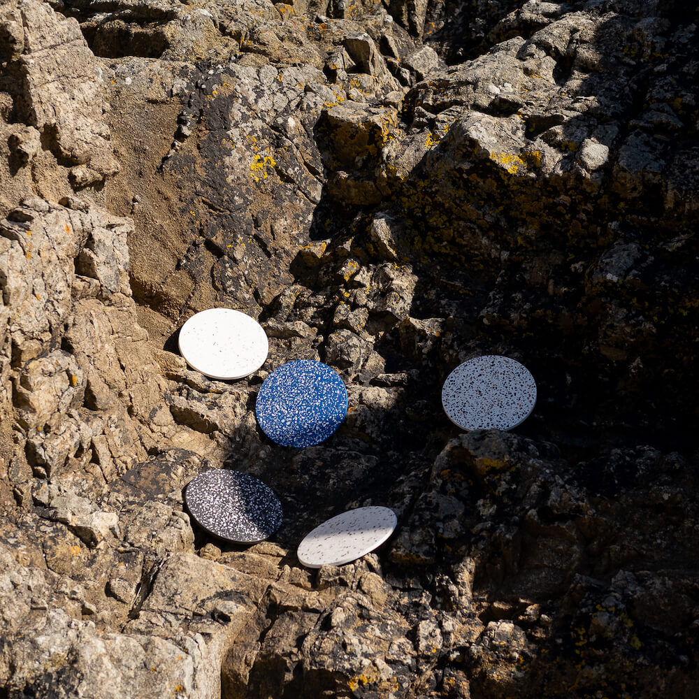 Dessous de verres Hélios noir (lot de 4)