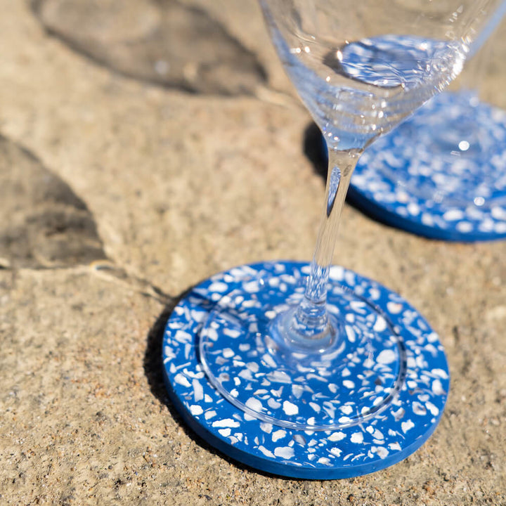 Dessous de verres Hélios bleu (lot de 4)