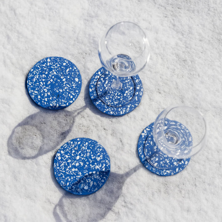 Dessous de verres Hélios bleu (lot de 4)