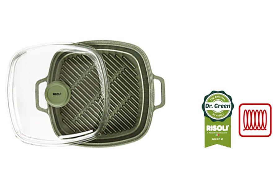 Grill vapeur 26x26 cm avec couvercle Dr.Green®Extra Induction