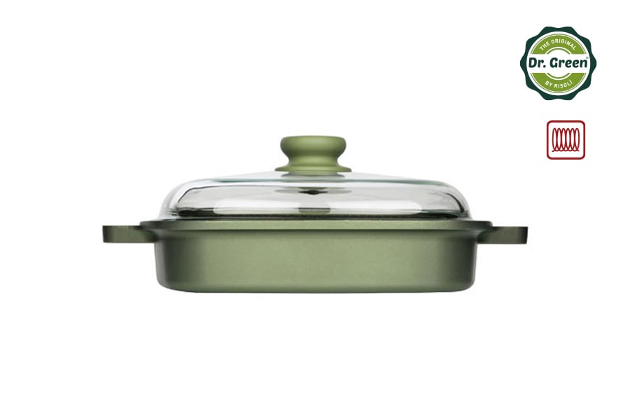 Grill vapeur 26x26 cm avec couvercle Dr.Green®Extra Induction