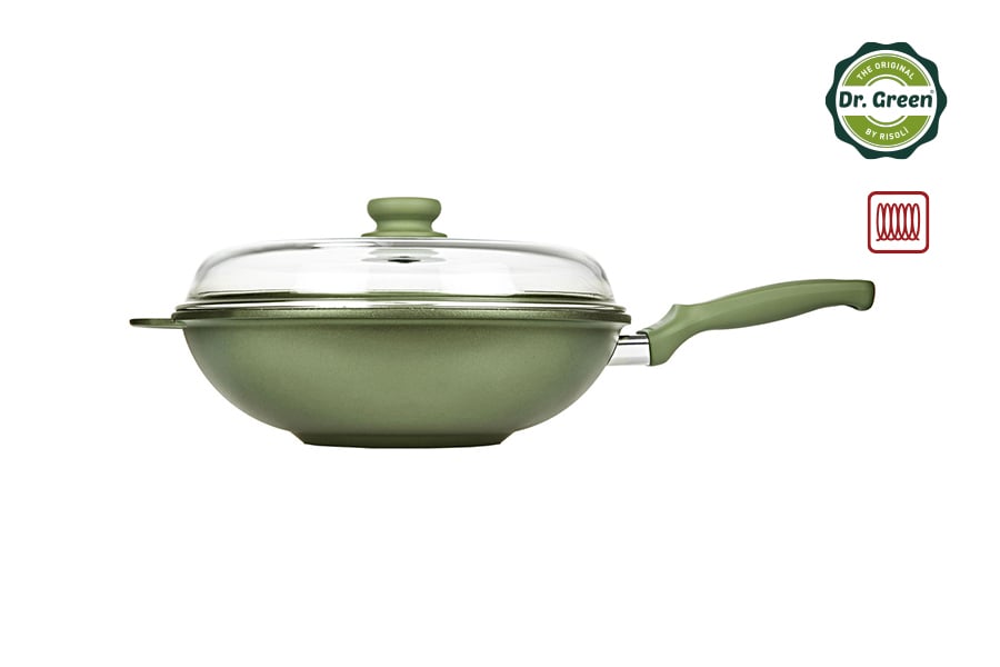 Wok avec couvercle Dr.Green® cm 32 Induction