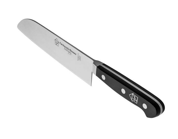 FACHWERK couteau Santoku Elite, lame 18cm, manche noir