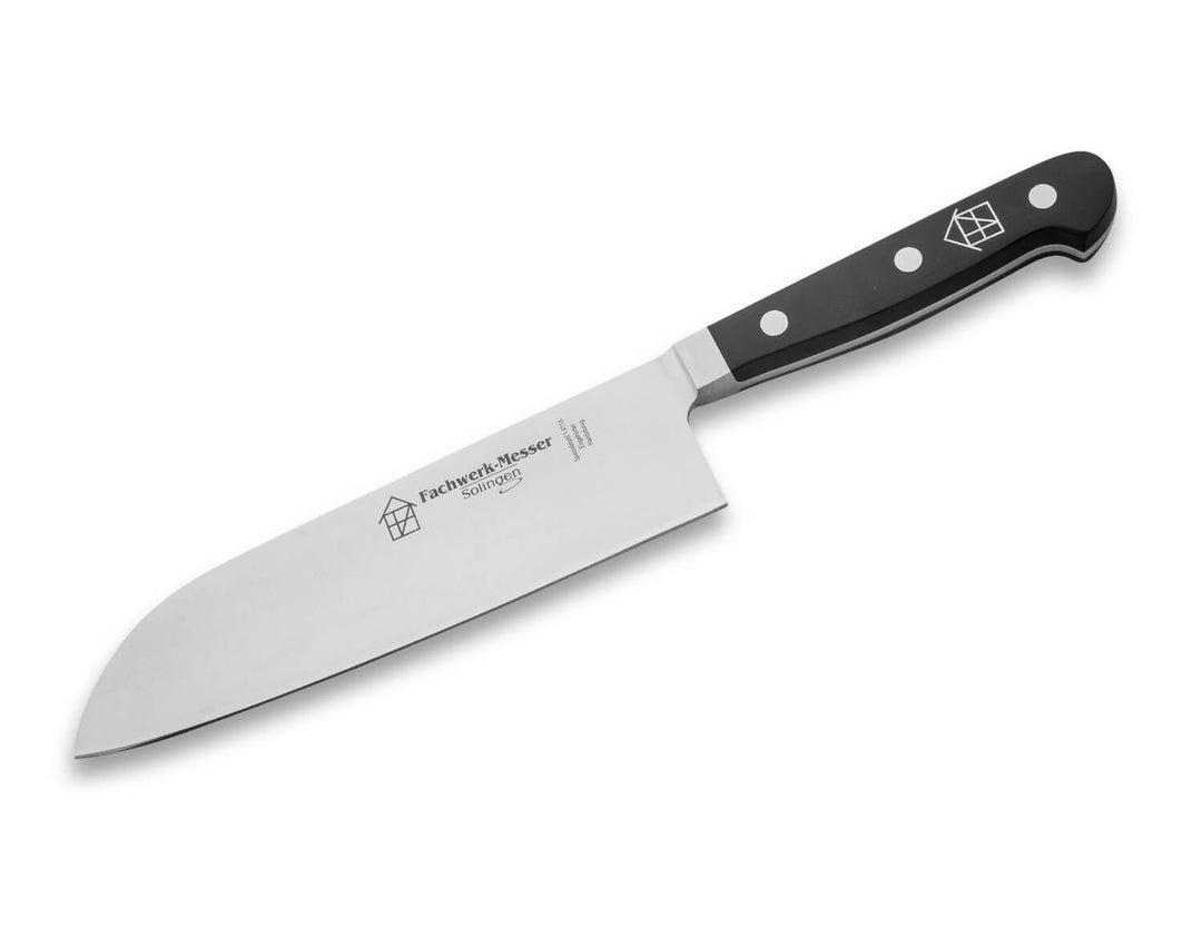 FACHWERK couteau Santoku Elite, lame 18cm, manche noir