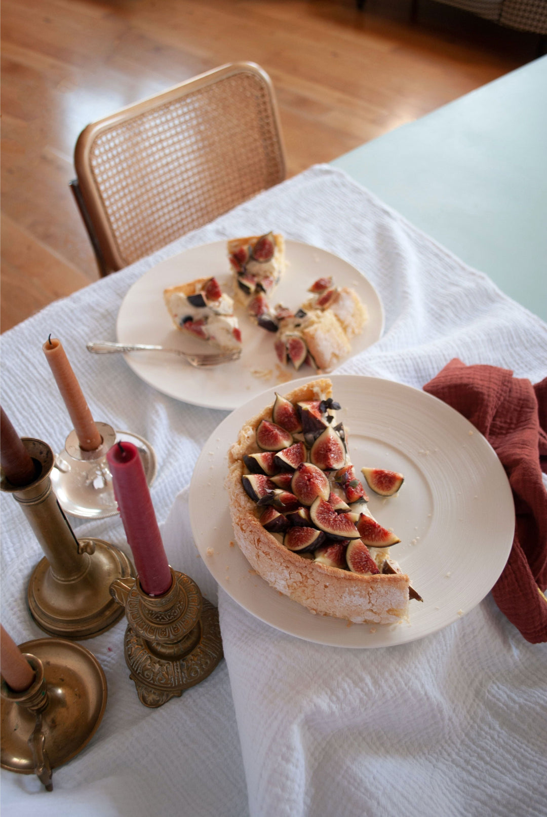 Nappe en double gaze de coton blanc immaculé Nappes Les Pensionnaires