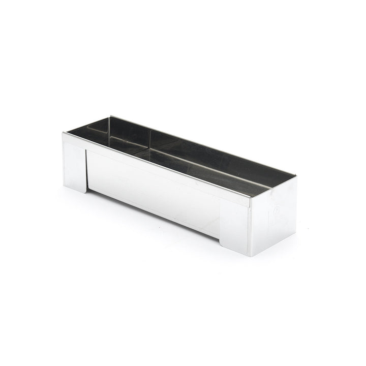 Gouttière à bûche rectangulaire démontable inox 30x8cm