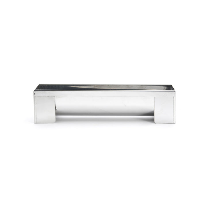 Gouttière à bûche ronde inox 30x8cm