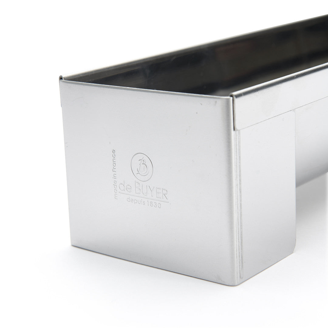 Gouttière à bûche ronde inox 30x8cm