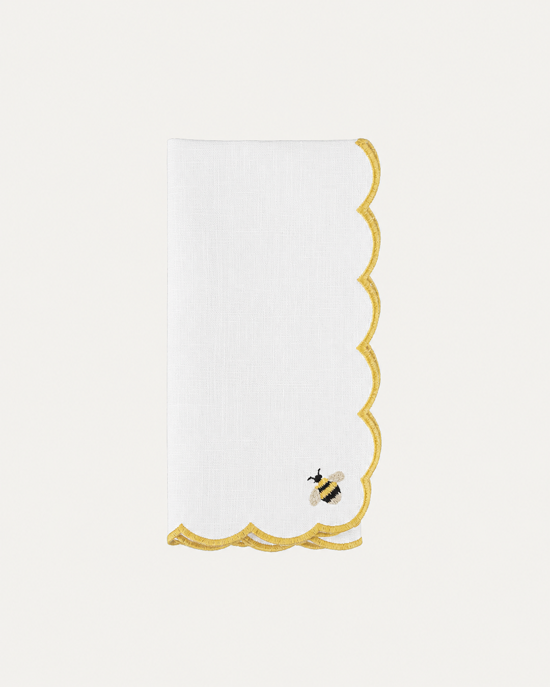 Serviette de table Abelha blanche et jaune