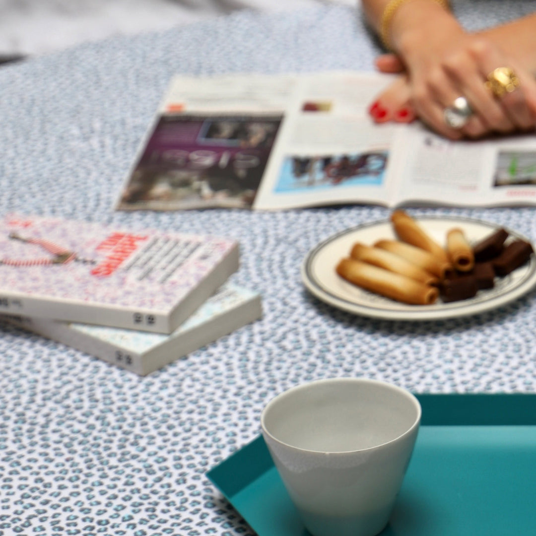 Nappe motif Graou bleu - Graou Bleu Nappes Maryne Guyot créations