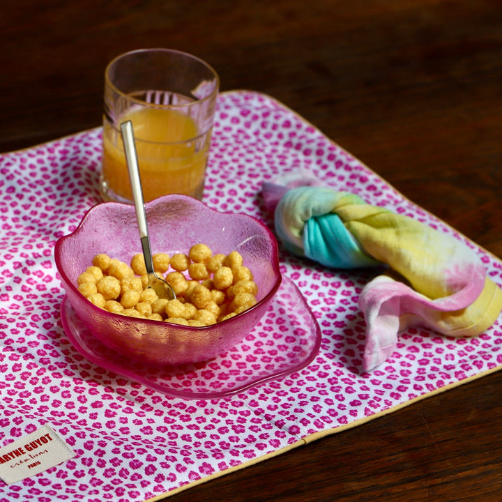 Lot de 4 sets de table réversibles motif Graou et tie and dye rose - Graou Rose