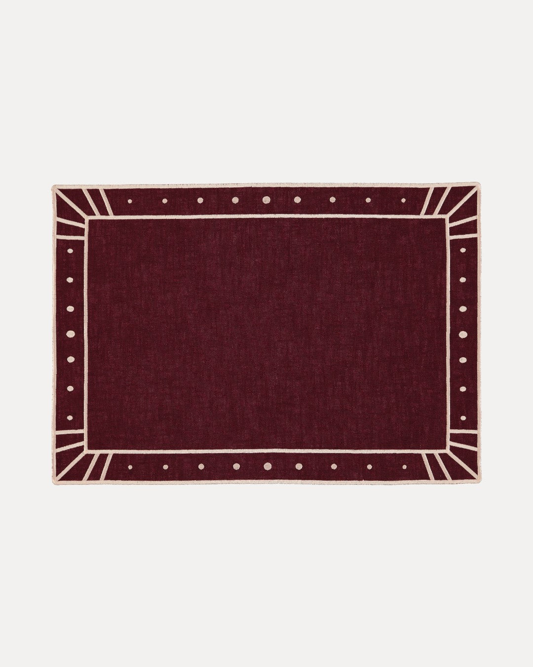 Set de Table Belle Nuit, Bordeaux et saumon