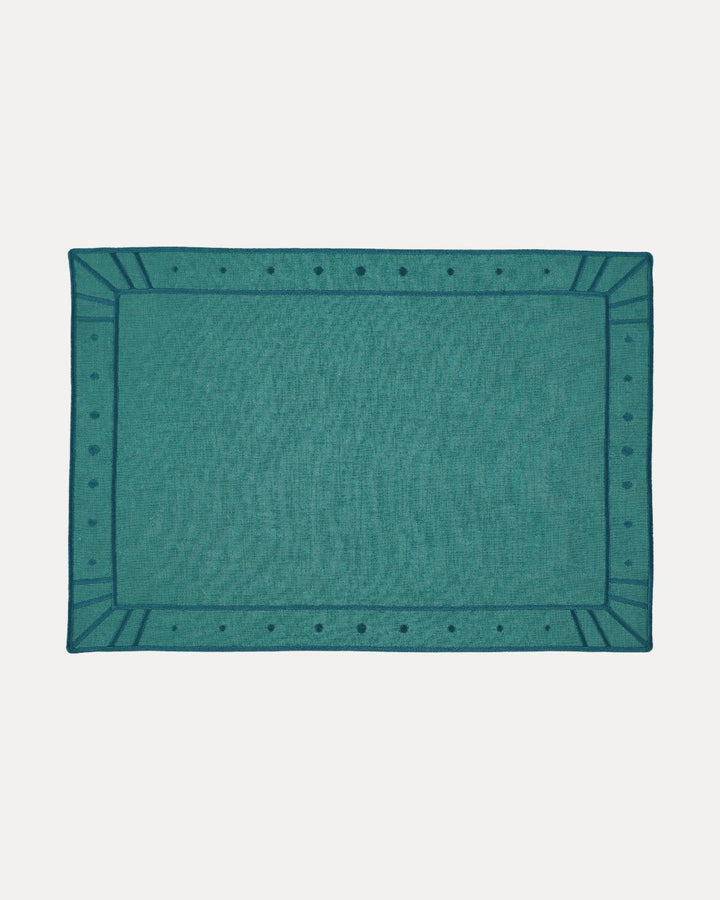 Set de table Belle Nuit, vert mer avec vert mer