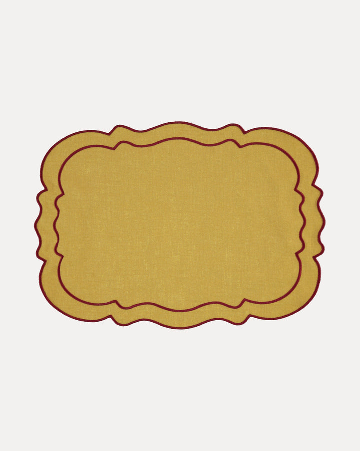 Set de table Clou, Moutarde et bordeaux