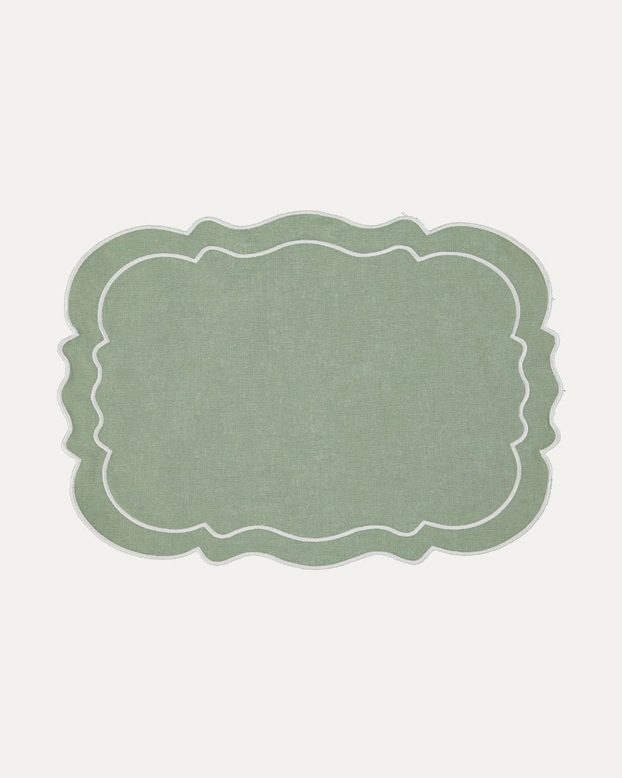 Set de table Clou, vert et feston blanc Sets de table Mariaida Home