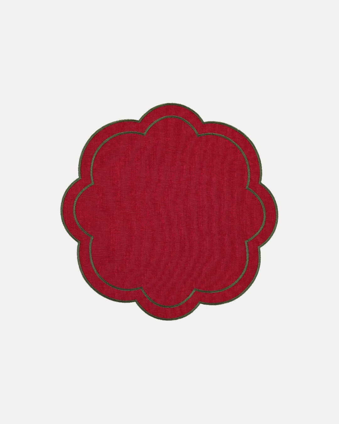 Set de table Dália, Bordeaux et vert