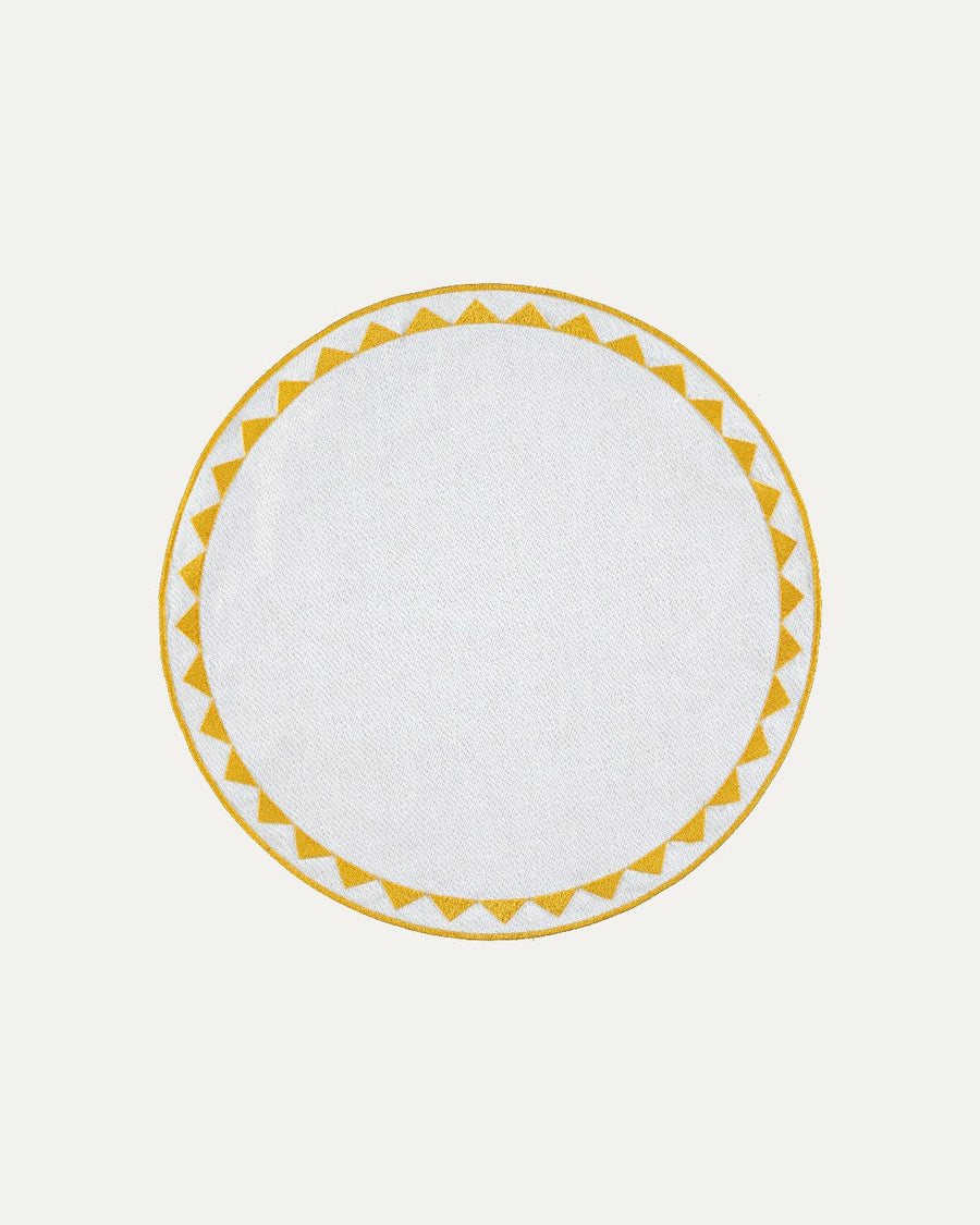 Set de table Sol, blanc et jaune Sets de table Mariaida Home