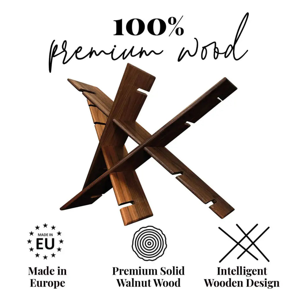 Casier à vin intelligent haut de gamme en bois de noyer massif Casiers à vin Tuuli