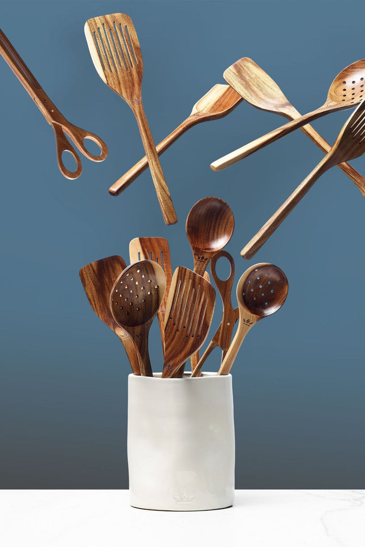 Dented Utensil Holder - Matte Black