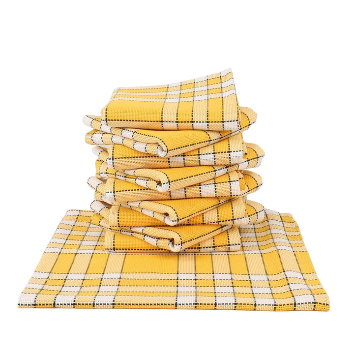 Set di 2 tovaglioli in twill di puro cotone ricamo agrifoglio Set di 2 tovaglioli in twill di puro cotone ricamo agrifoglio