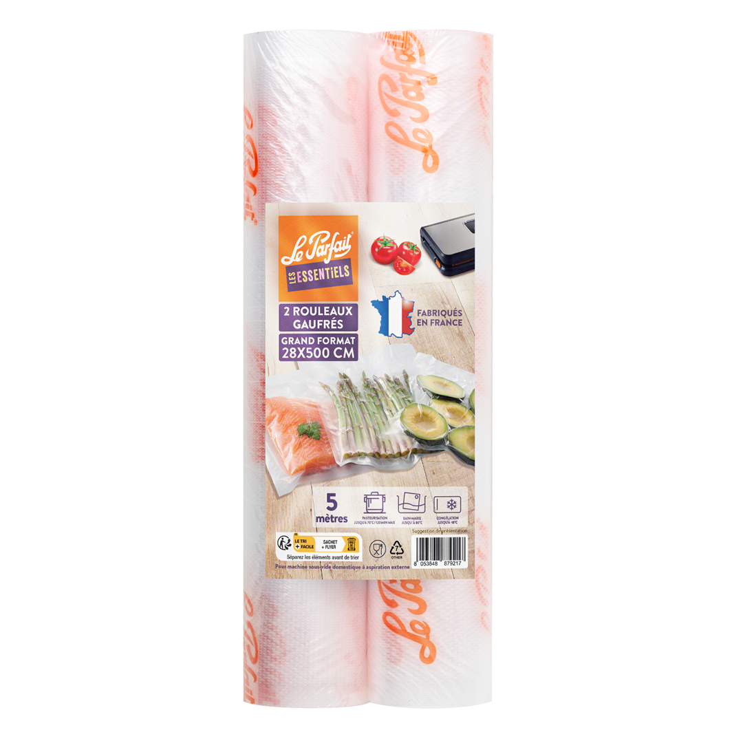 Embossed vacuum rolls - Pack of 2 - Made in France