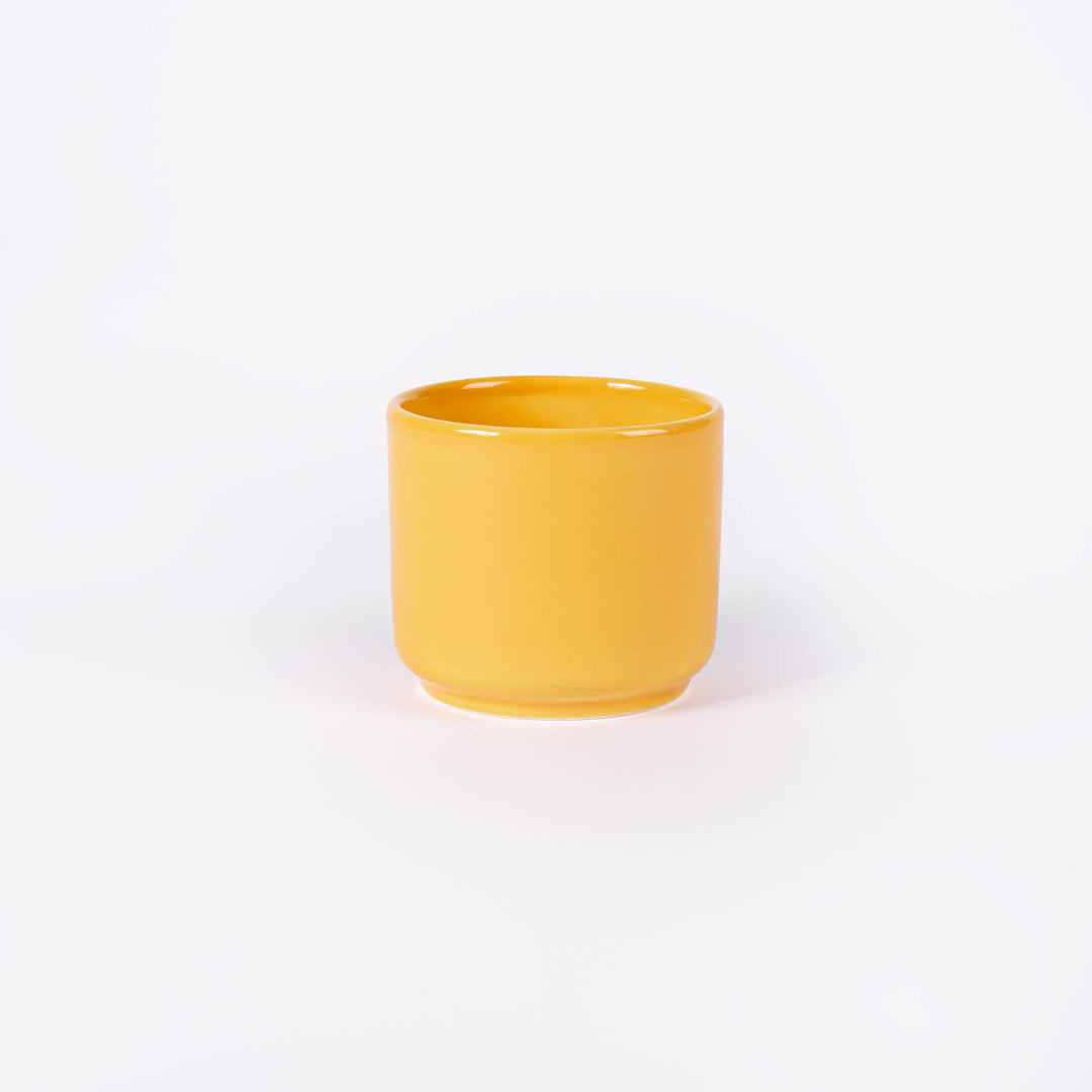 Tasse à café en porcelaine - Jaune moutarde