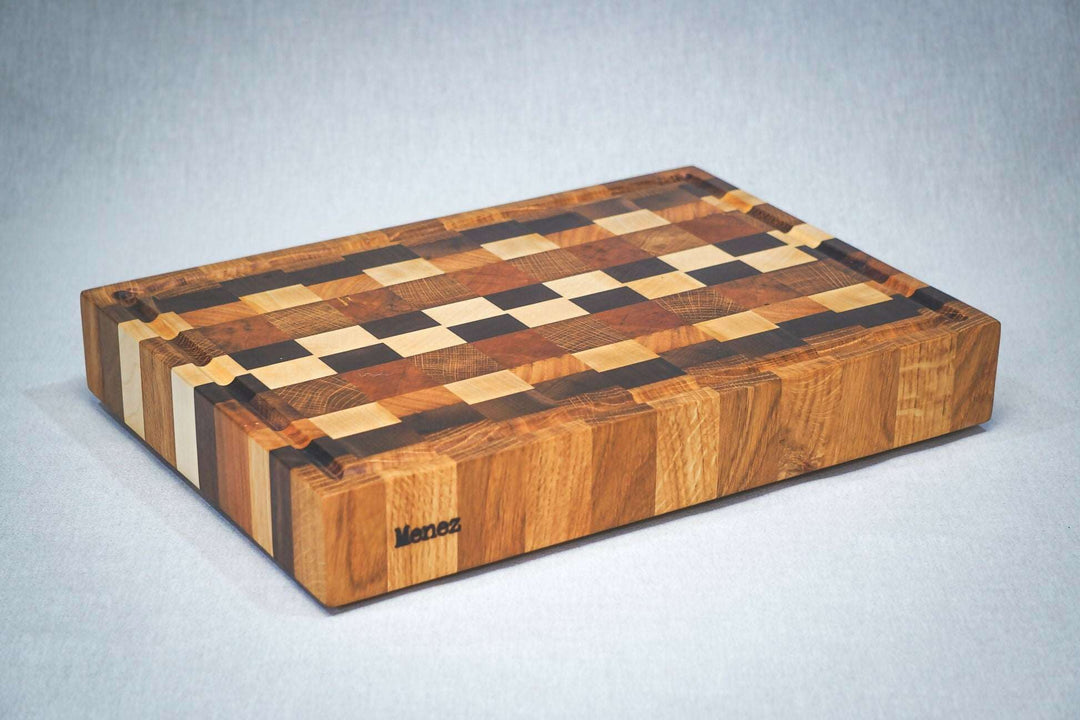 Billot Menez – Billot de cuisine damier en bois massif made in France par PLANC’H