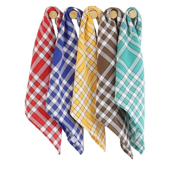 Lot de serviettes de table carreaux vichy normand rouge NELLY Serviettes de table Linandelle