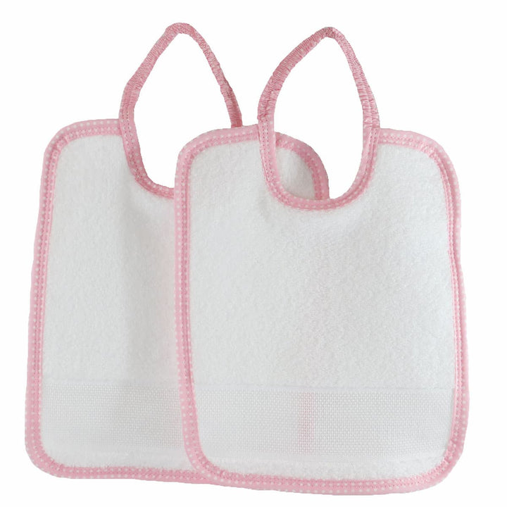 Lot de 2 bavoirs elastique avec toile aïda MAIDA Bavoirs Linandelle