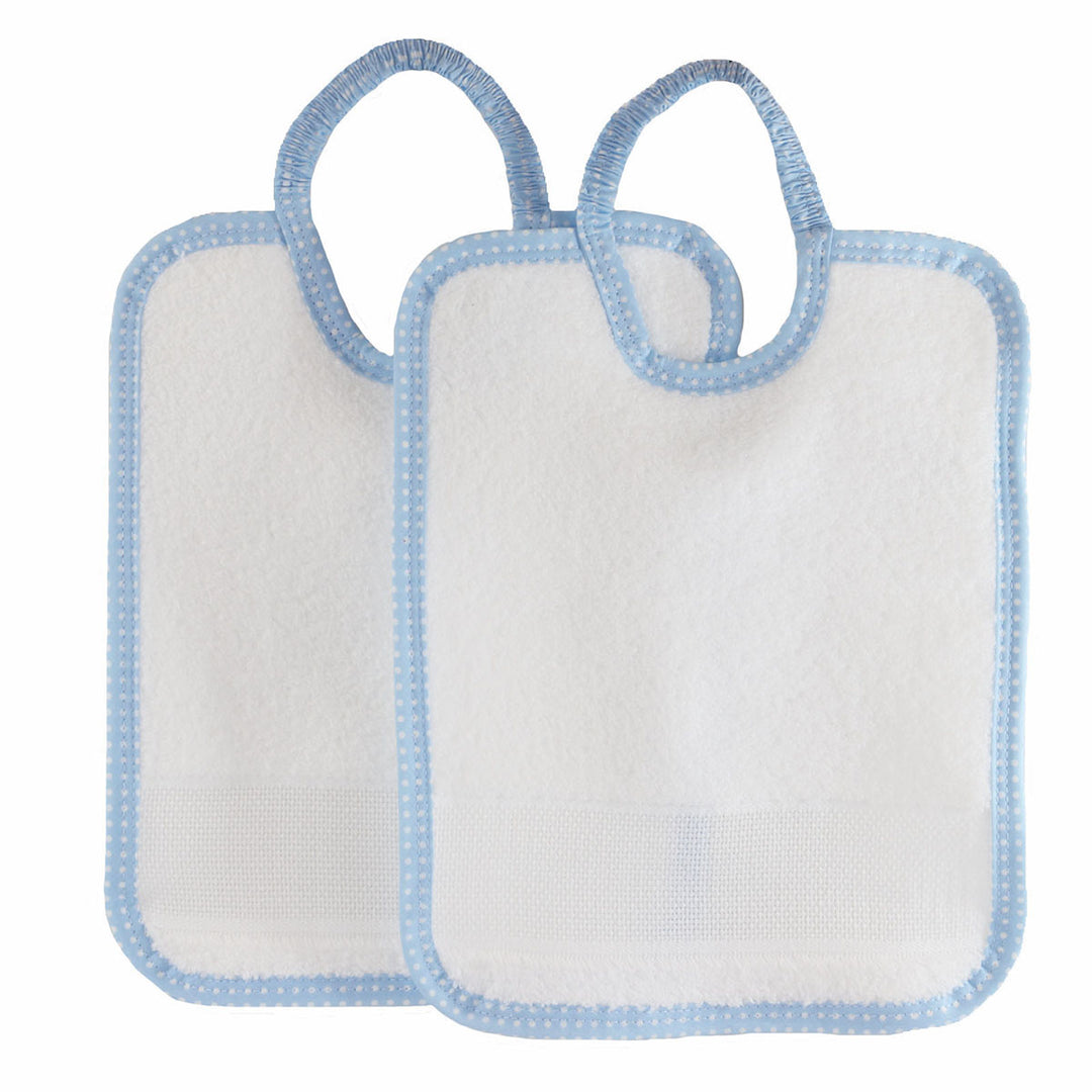 Lot de 2 bavoirs elastique avec toile aïda MAIDA Bavoirs Linandelle