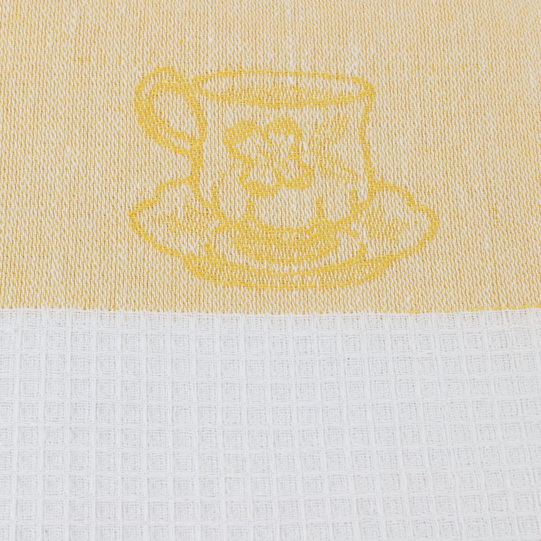 Lot de 12 torchons coton nid d'abeille jacquard REBECCA - Made in Portugal Torchons et essuis-mains Linandelle