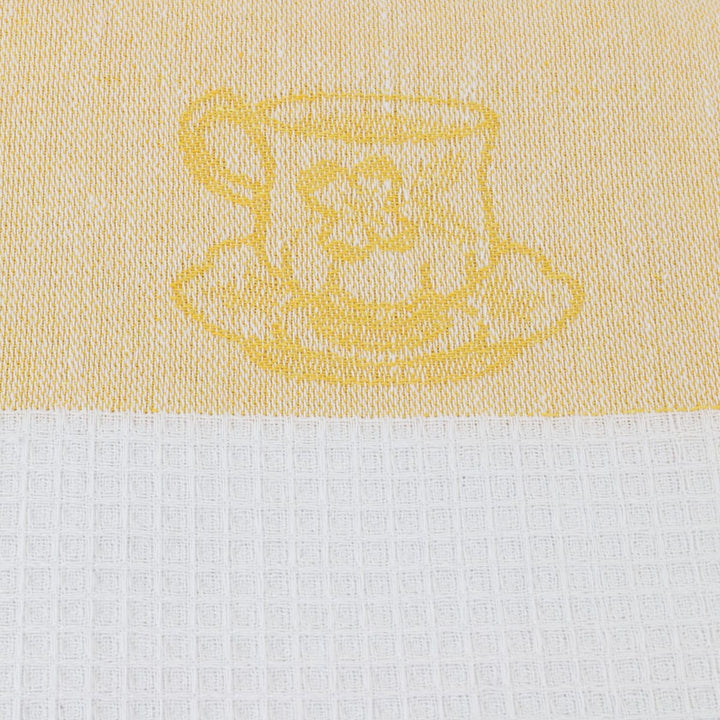 Lot de 12 torchons coton nid d'abeille jacquard REBECCA - Made in Portugal Torchons et essuis-mains Linandelle