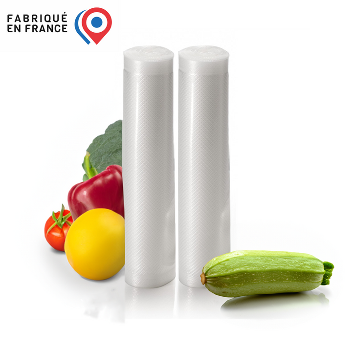 Embossed vacuum rolls - Pack of 2 - Made in France