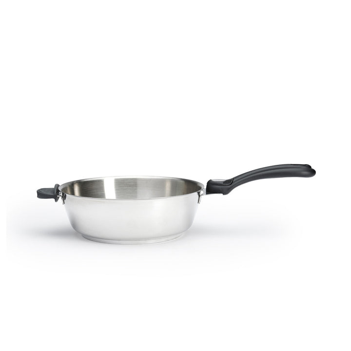 Sauteuse bombée en inox MILADY, pour poignée amovible TWISTY - 24cm