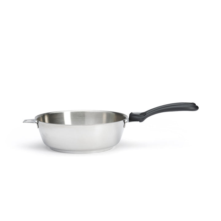 Sauteuse bombée en inox MILADY, pour poignée amovible TWISTY - 24cm