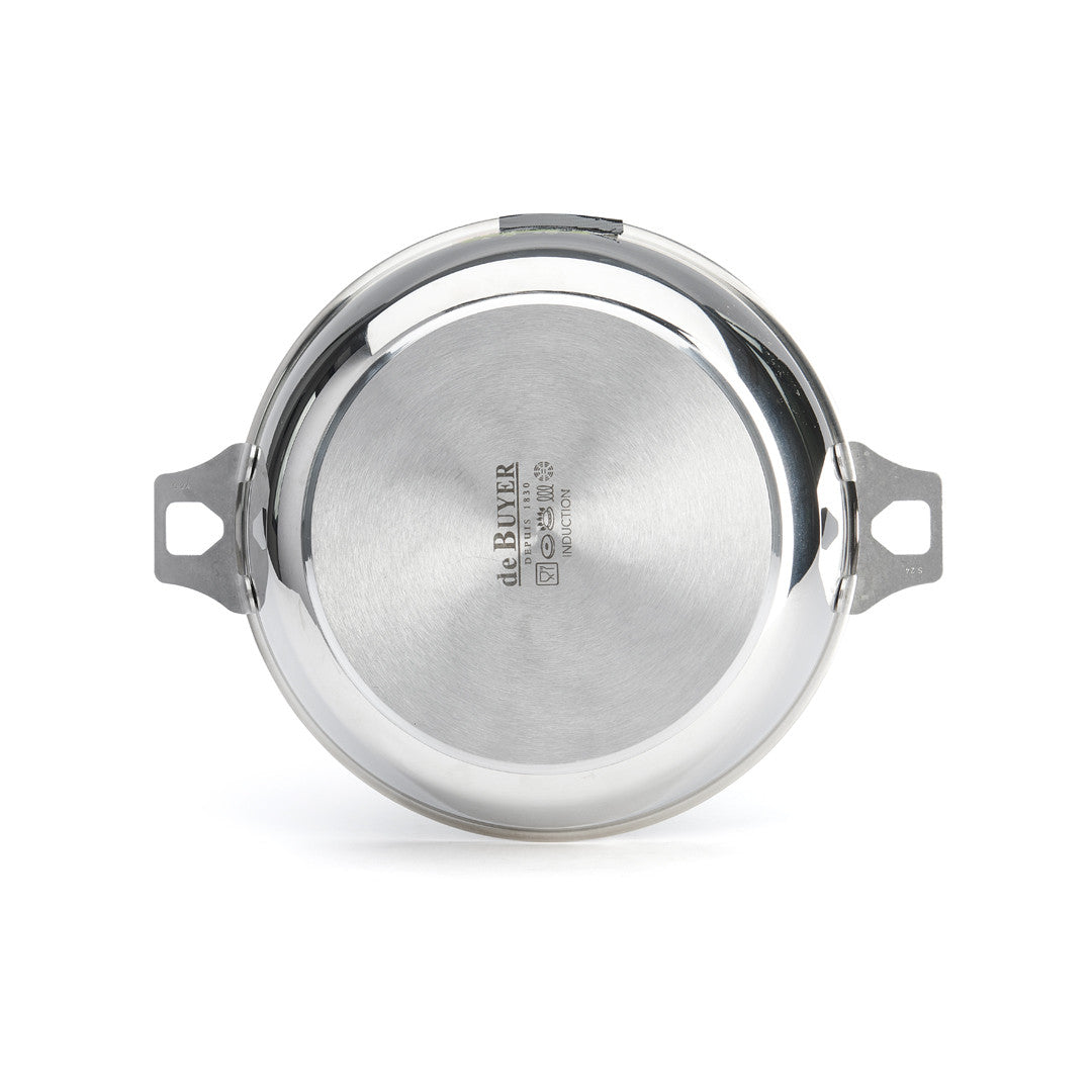 Sauteuse bombée en inox MILADY, pour poignée amovible TWISTY - 24cm