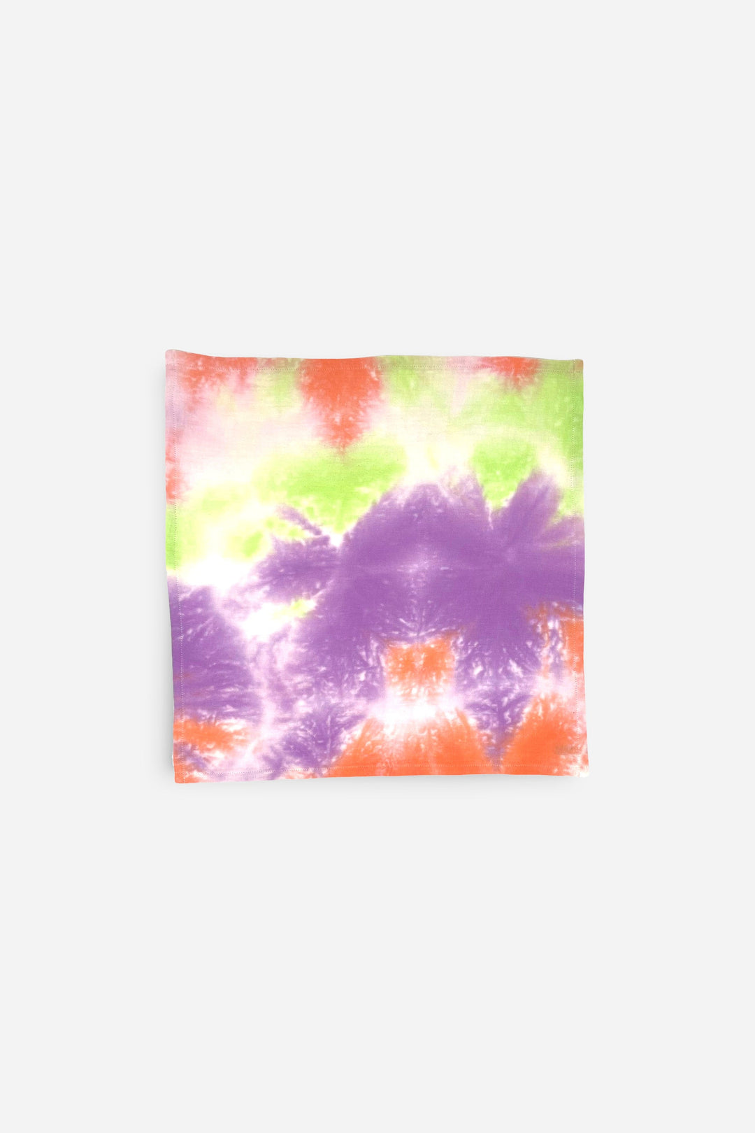 Serviette de table tie and dye orange et vert - Lot de 2