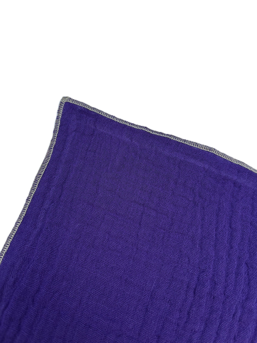 Coffret 4 Serviettes de Table – Gaze de Coton – Vichy et Uni Glycine – 40x40 cm