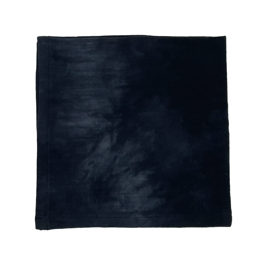 Serviette tie and dye noir en coton - Lot de 2