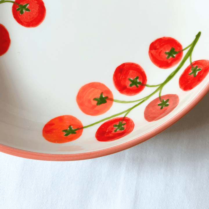 Set of 2 Handmade Pomodoro Pasta Bowls - ROSE BALIMBA