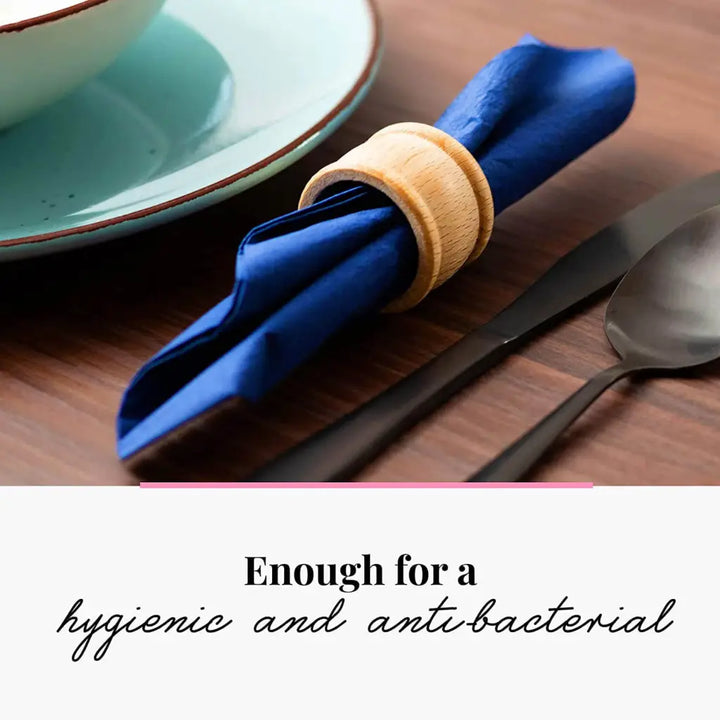 Ensemble de 6 ronds de serviettes en bois européen durable Ronds de serviettes Tuuli