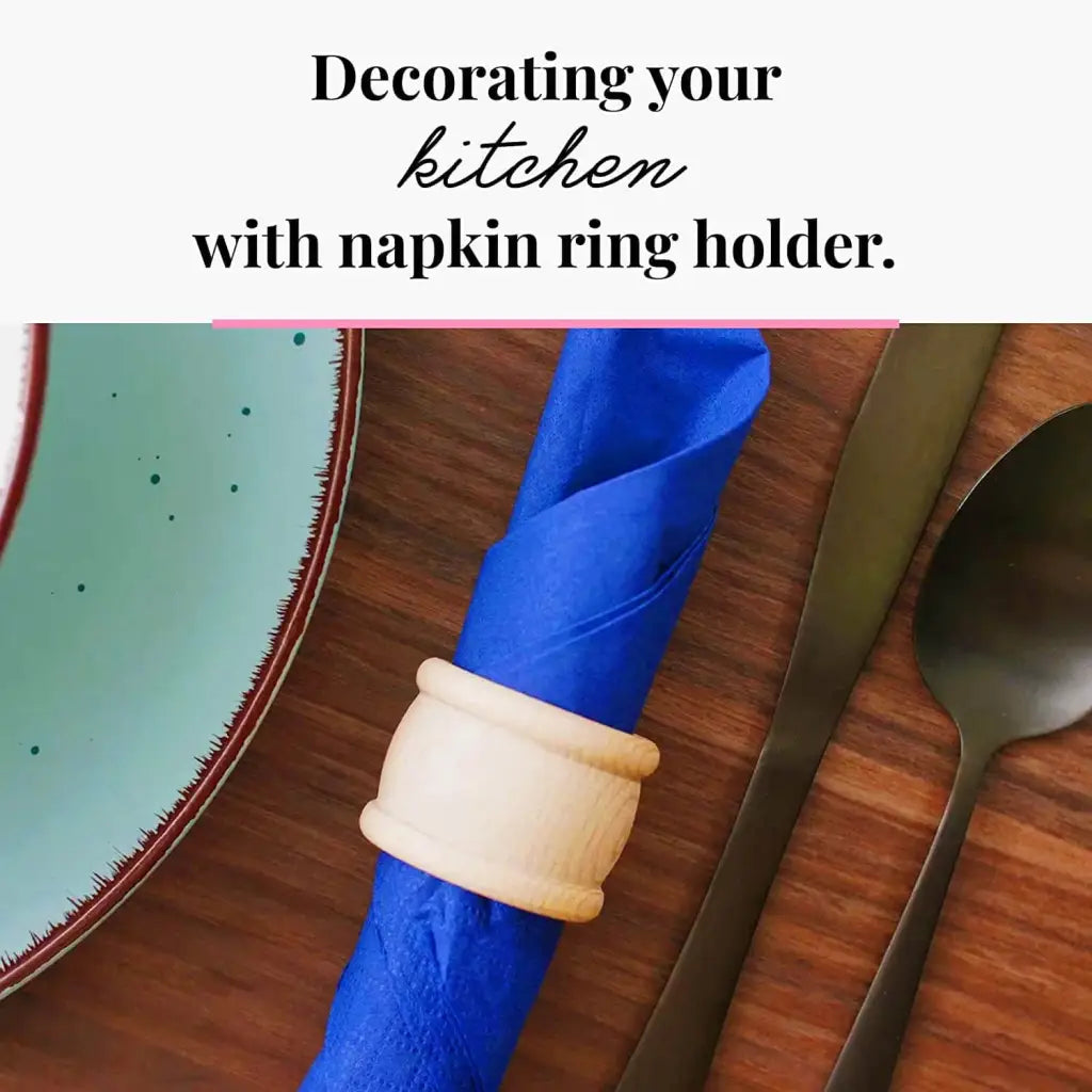 Ensemble de 6 ronds de serviettes en bois européen durable Ronds de serviettes Tuuli