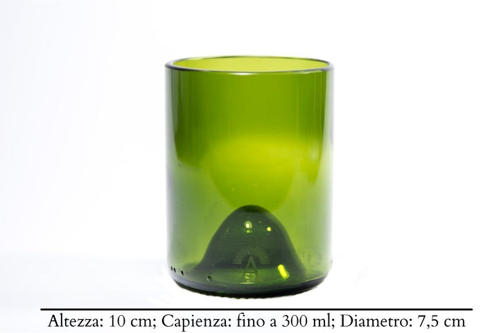 Ensemble carafe et 4 verres verts (finition brillante)