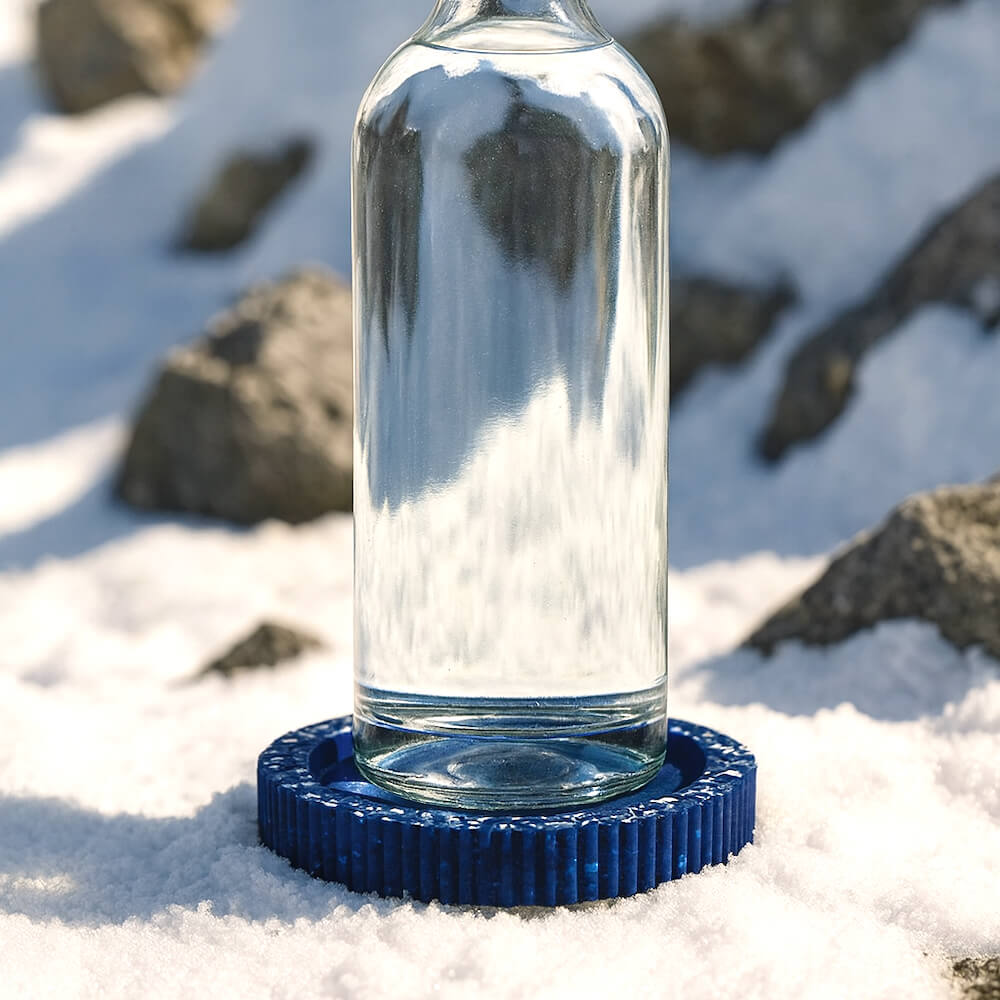 Socle de bouteille Colosse bleu