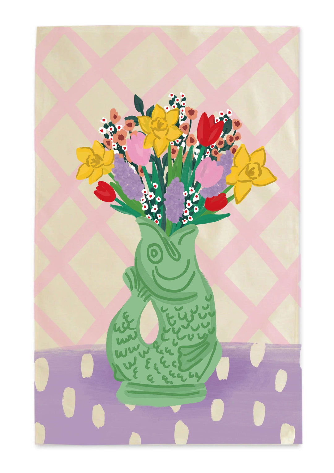 Torchon | Gluggle Jug vert fleuri