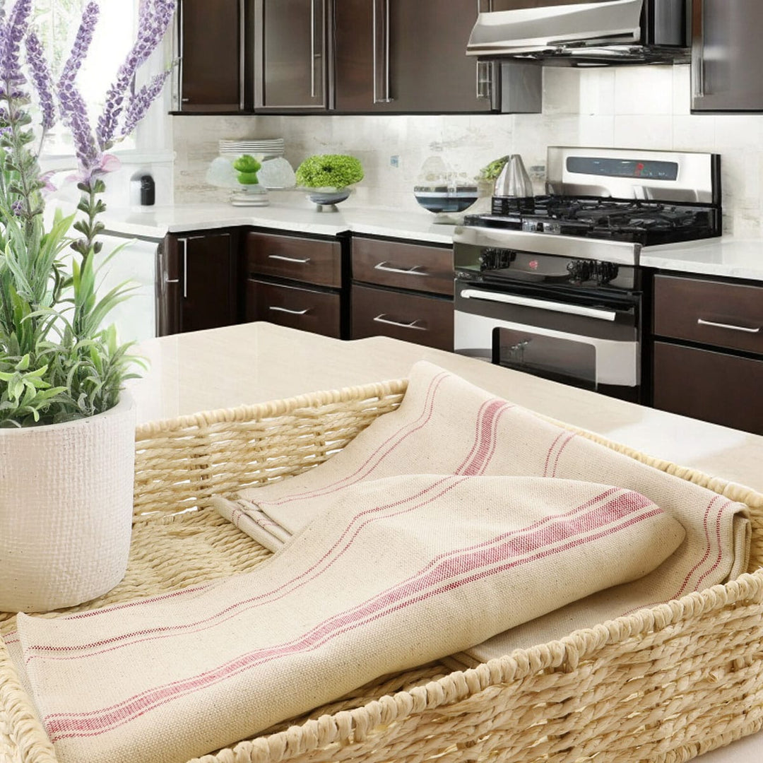 Lot de 2 torchons métis lin-coton naturel BRASSERIE Torchons et essuis-mains Linandelle