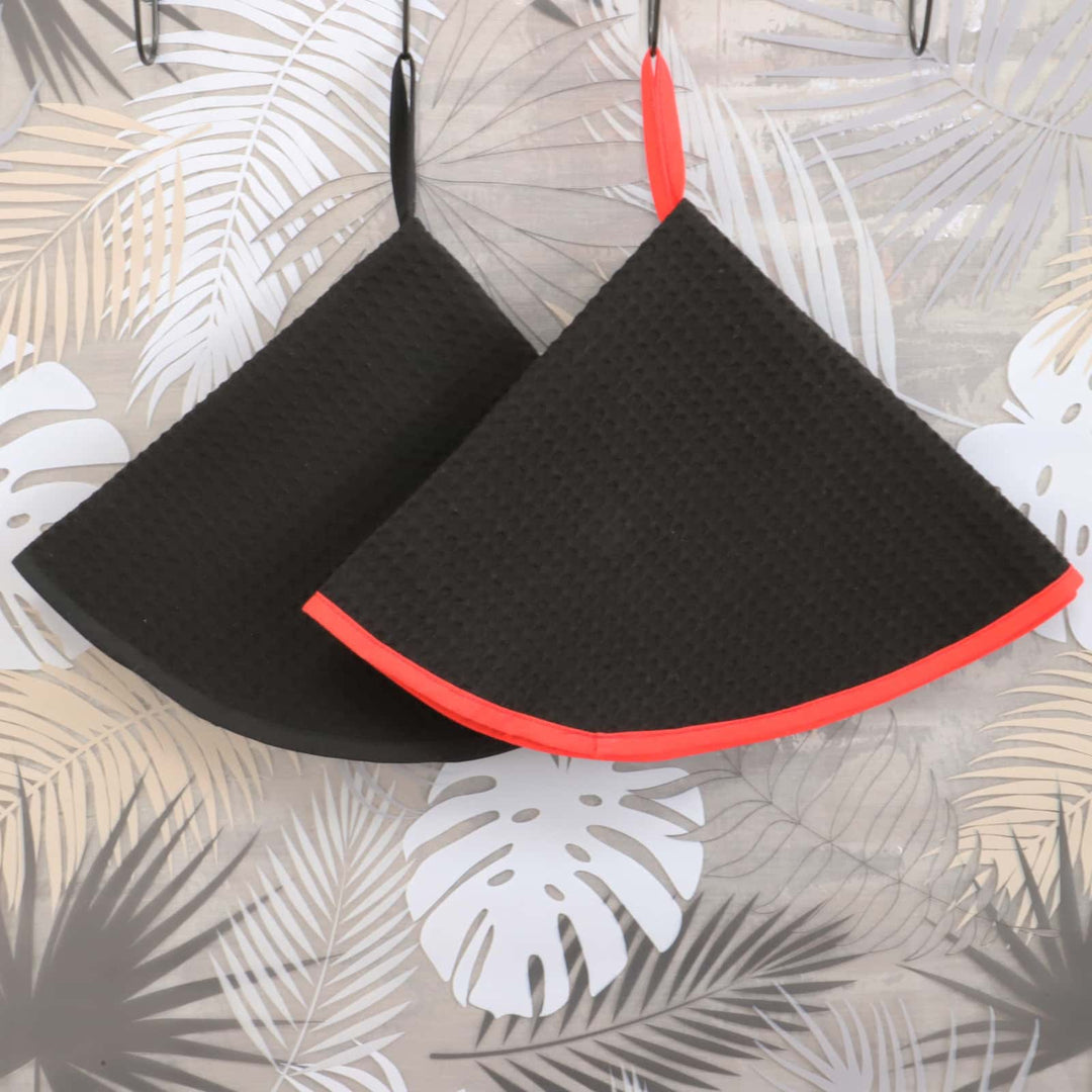 Lot de 2 essuies mains rond nid d'abeille HOME - Made in France Torchons et essuis-mains Linandelle