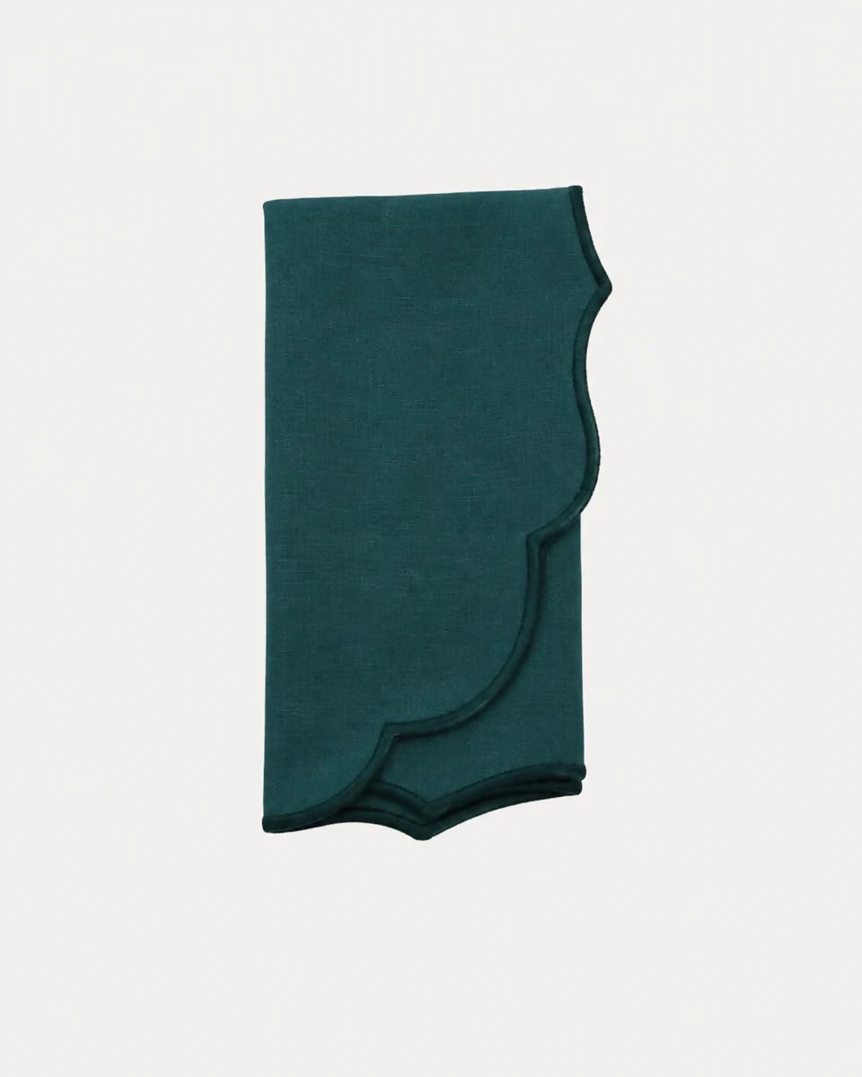 Serviette de table Palma bleu pétrole